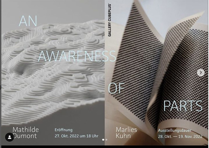 “An Awareness of Parts”: Die Ausstellung gestalten zwei Absolventinnen der Muthesius Kunsthochschule: Mathilde Dumont und Marlies Kuhn